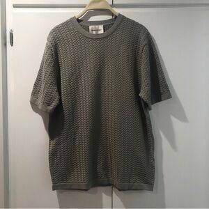 INDUSTRY Gray Textured Men's Shirt M Short Sleeve